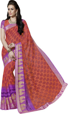 

Vishal Solid Fashion Viscose Saree(Orange)