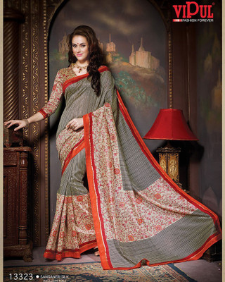

Sunaina Printed Fashion Art Silk Saree(Multicolor)