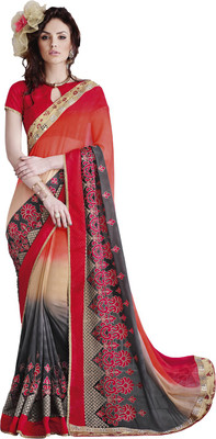 

Vishal Self Design Bollywood Georgette Saree(Multicolor)