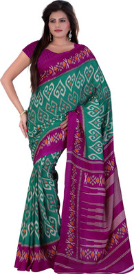 

Vardan Prints Printed Fashion Printed Silk Saree(Green, Purple)