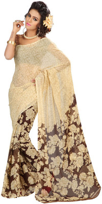 

Party Wear Dresses Printed Fashion Georgette Saree(Multicolor), Multicolor10