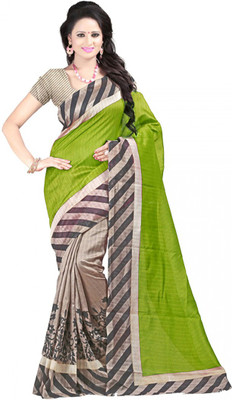 

Party Wear Dresses Printed Fashion Cotton Saree(Green)