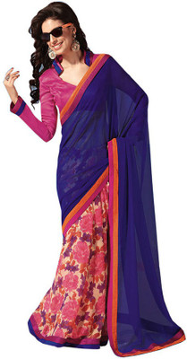 

Party Wear Dresses Printed Fashion Pure Chiffon Saree(Grey)