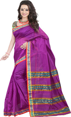 Ansu Fashion Solid Fashion Georgette Saree(Green)