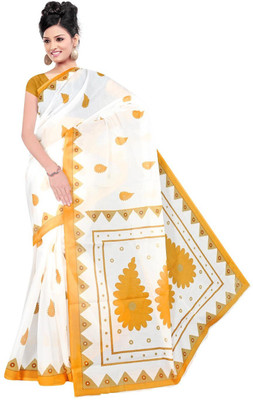 

Gugaliya Embellished, Graphic Print, Floral Print Daily Wear Handloom Polycotton Saree(Multicolor)