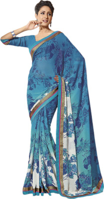 

Vishal Printed Fashion Georgette Saree(Blue)