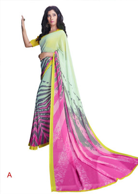 

Hi-Choice Printed Fashion Georgette Saree(Multicolor)