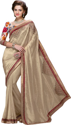 

Brijraj Embellished Fashion Dupion Silk Saree(Grey)