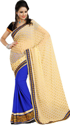 

New Trend Embroidered Fashion Georgette Saree(Multicolor)