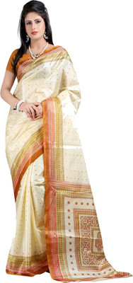 

Sanju Sarees Printed Fashion Art Silk Saree(Yellow)