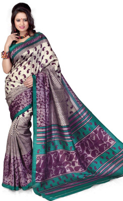 

Cenizas Printed Fashion Art Silk Saree(Multicolor), Green