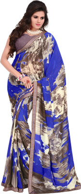 

Khushali Self Design, Printed Fashion Georgette Saree(Blue, Multicolor)