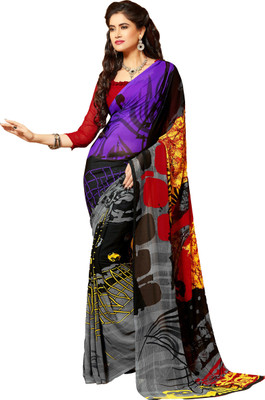 

Ewows Printed Fashion Chiffon Saree(Purple)