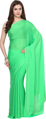 

Aksara Self Design Daily Wear Crepe Saree(Light Green)