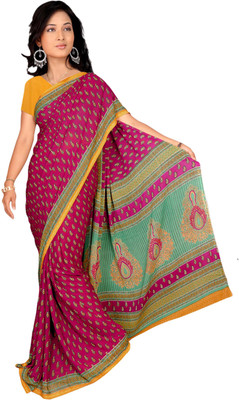 

Vardan Prints Printed Bollywood Georgette Saree(Pink)