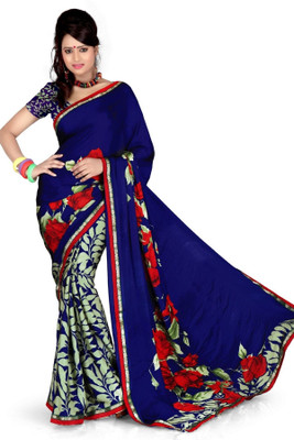 

Cenizas Printed Fashion Georgette Saree(Multicolor), Red