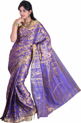 Mimosa Self Design Kanjivaram Net, Silk, Jacquard Saree(Multicolor) available at flipkart for Rs.1399