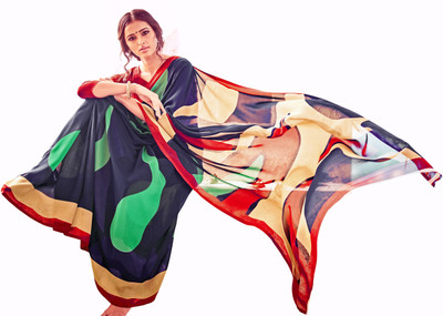 

Khoobee Self Design, Printed Fashion Georgette Saree(Blue, Red, Multicolor), Blue;multicolor;red