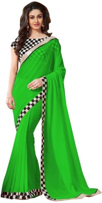 

Stylezone Embroidered Fashion Chiffon Saree(Green)