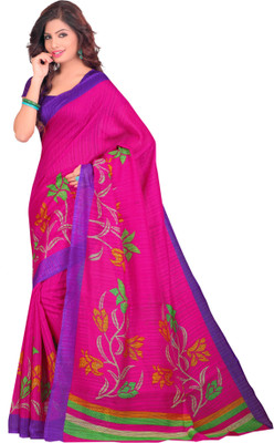 

Sunaina Printed Fashion Art Silk Saree(Multicolor)