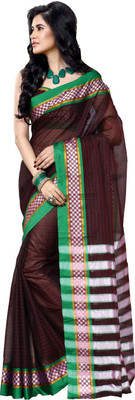 

M.S.Retail Printed Fashion Handloom Cotton Saree(Brown), Brownieee