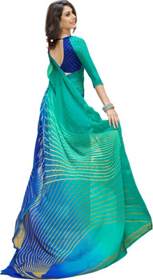 

Parisha Printed Fashion Georgette Saree(Multicolor), Blue;sea green