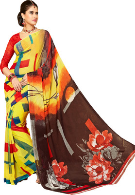 

Ewows Printed Fashion Chiffon Saree(Yellow)
