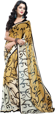 

Saara Geometric Print Daily Wear Georgette Saree(White)