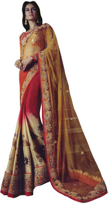 

Saara Floral Print Fashion Georgette Saree(Multicolor), Multicolour