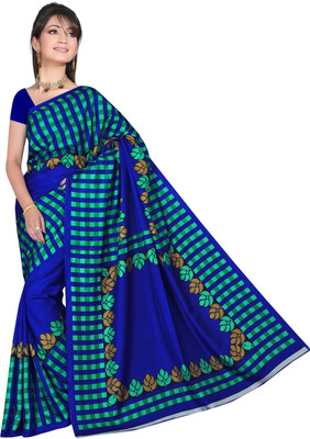 

Khoobee Self Design, Printed Fashion Art Silk Saree(Blue, Multicolor)