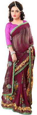 

Manthan Printed Daily Wear Georgette Saree(Multicolor), Multi