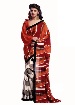 

Jiya Self Design, Printed Fashion Georgette Saree(Orange, Multicolor, Brown, Beige), Beige;brown;multicolor;orange