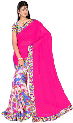 

Dancing Girl Printed Bollywood Georgette Saree(Pink)