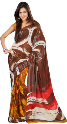 

Indian Wear Online Printed Fashion Georgette Saree(Multicolor), Multicolor80