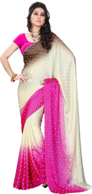 

Diva Fashion-Surat Printed Daily Wear Handloom Georgette Saree(Multicolor), Beige;pink