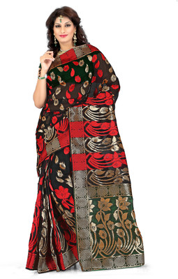 

Weavedeal Embellished Banarasi Banarasi Silk Saree(Black)