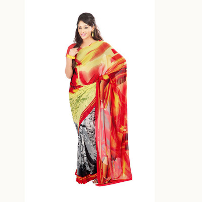 

Indian Wear Online Printed Fashion Art Silk Saree(Multicolor), Multicolor202