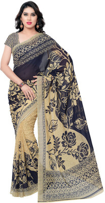 kashvi sarees Paisley, Floral Print Daily Wear Poly Georgette Saree(Red, Beige)