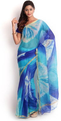 

Kasturi-B Swadeshi Karigari Woven Bandhej Kota Saree(Blue)