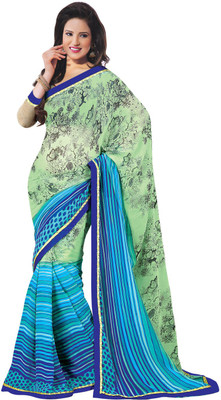 

Saara Printed Fashion Georgette Saree(Green, Blue)