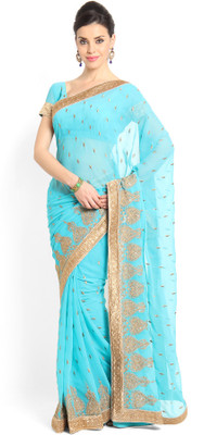 

Soch Embroidered Fashion Georgette Saree(Green), Turquoise