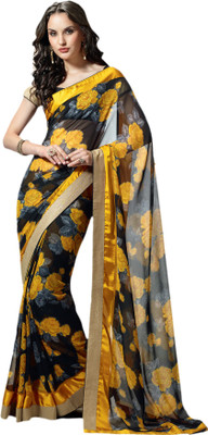 

Vishal Printed Fashion Georgette Saree(Black)
