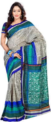 

Sunaina Printed Bhagalpuri Cotton Linen Blend Saree(Multicolor)