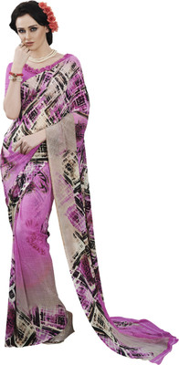 

Ewows Printed Fashion Georgette Saree(Yellow)
