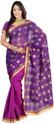 

Weavedeal Embellished Banarasi Art Silk Saree(Purple)