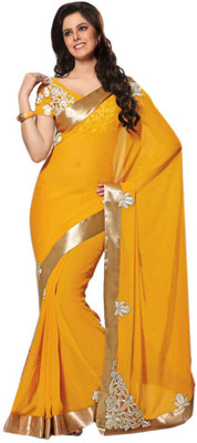 

Indian Wear Online Printed Fashion Pure Chiffon Saree(Multicolor), Multicolor368