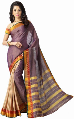 

Urban Vastra Solid Fashion Cotton Saree(Purple)