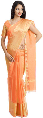 

Javuli Self Design Arani Pattu Handloom Silk Cotton Blend Saree(Mustard)
