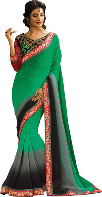 

Jiya Self Design, Embroidered Fashion Georgette Saree(Multicolor)