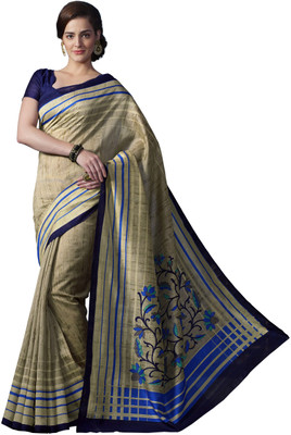 

Sunaina Printed Fashion Cotton Linen Blend Saree(Multicolor)